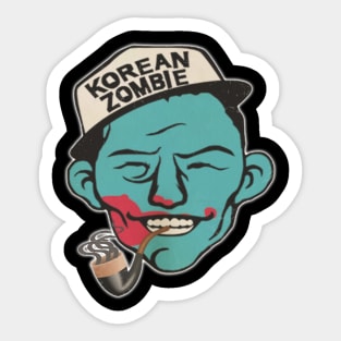 Korean Zombie Head Smoking Sticker